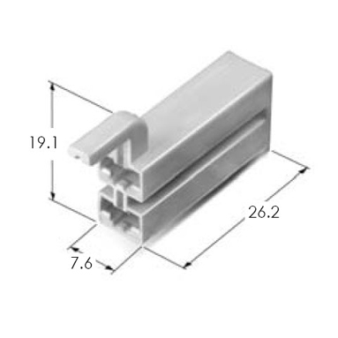 187 P-LOCK 2F HOUSING(P:7.0MM-STOPPER)