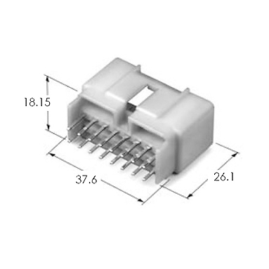 ASCII PCB 16P CONN'T(VRT)