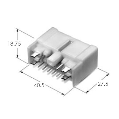 1809 11P  PCB MALE HS'G ASS'Y