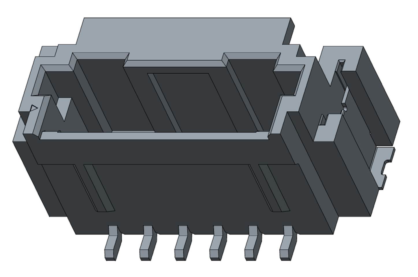 2.0mm W to B Wafer Ass'y VRT 6P Sn (BK)
