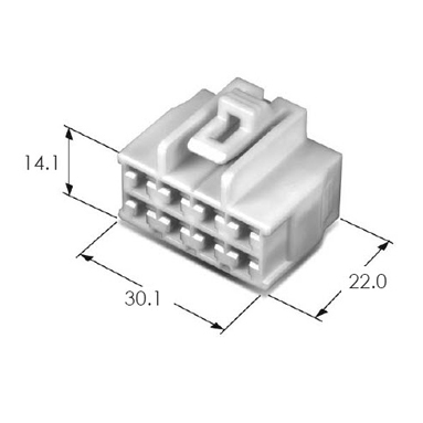 187 II 8P PLUG CONN'T ASSY