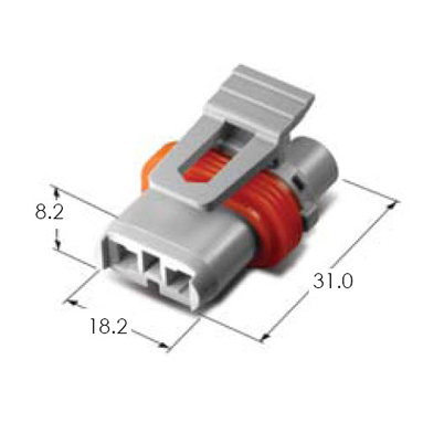 FOG LAMP 2P WP PLUG HS'G ASSY