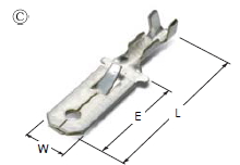 250 SLIP IN MALE TERMINAL