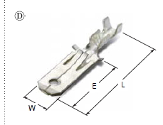 250 SLIP IN MALE TERMINAL(M)